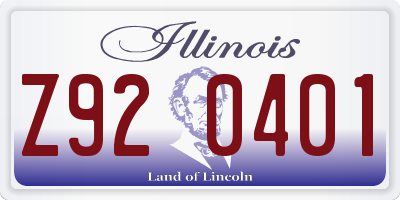 IL license plate Z920401