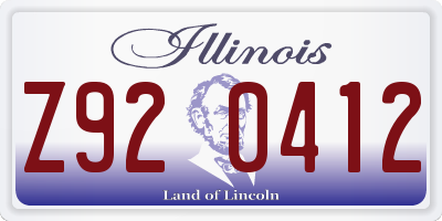IL license plate Z920412