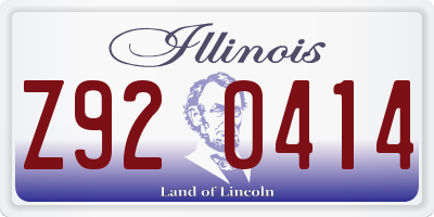 IL license plate Z920414
