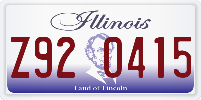 IL license plate Z920415