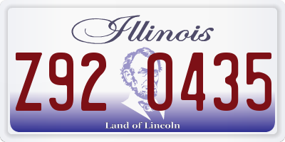 IL license plate Z920435
