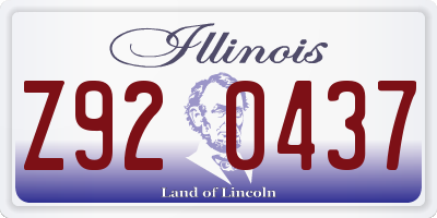 IL license plate Z920437