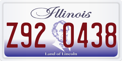 IL license plate Z920438