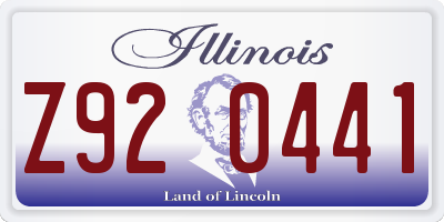 IL license plate Z920441
