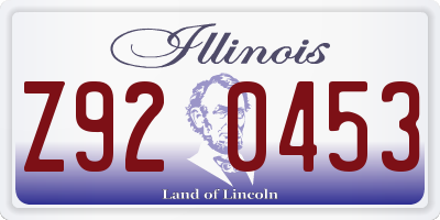 IL license plate Z920453