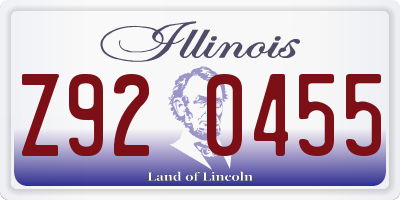 IL license plate Z920455