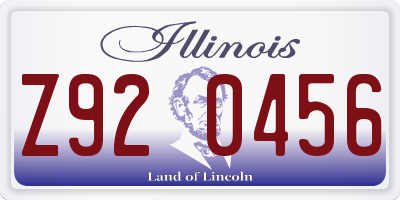 IL license plate Z920456