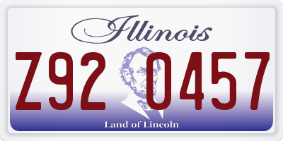 IL license plate Z920457