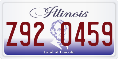 IL license plate Z920459