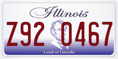 IL license plate Z920467