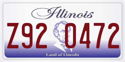 IL license plate Z920472