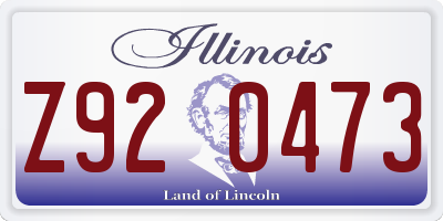 IL license plate Z920473