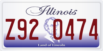 IL license plate Z920474