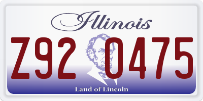 IL license plate Z920475