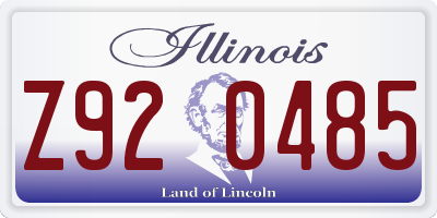 IL license plate Z920485