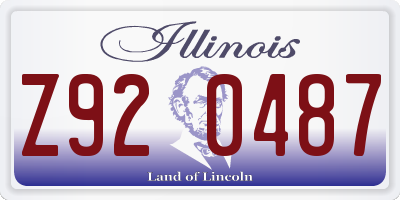 IL license plate Z920487