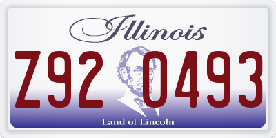 IL license plate Z920493