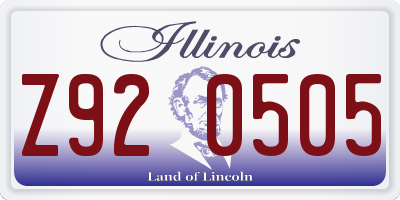 IL license plate Z920505