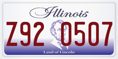 IL license plate Z920507