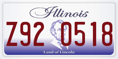 IL license plate Z920518