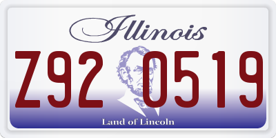 IL license plate Z920519