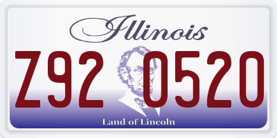 IL license plate Z920520