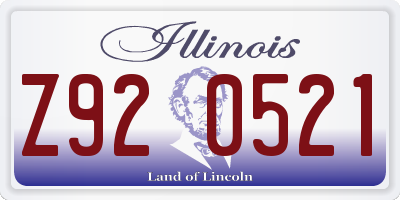 IL license plate Z920521