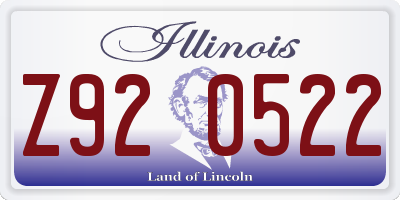 IL license plate Z920522