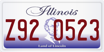 IL license plate Z920523