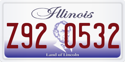 IL license plate Z920532