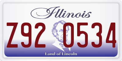 IL license plate Z920534