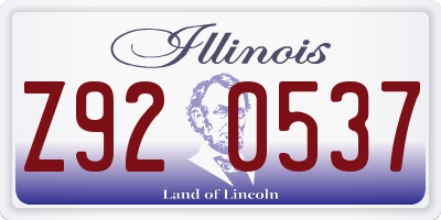 IL license plate Z920537