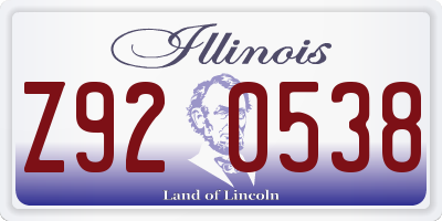 IL license plate Z920538
