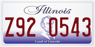 IL license plate Z920543