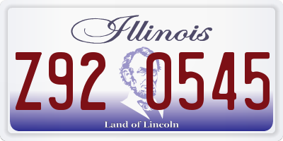 IL license plate Z920545