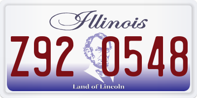 IL license plate Z920548