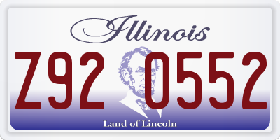 IL license plate Z920552