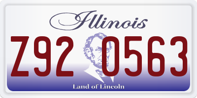IL license plate Z920563