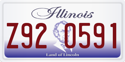 IL license plate Z920591