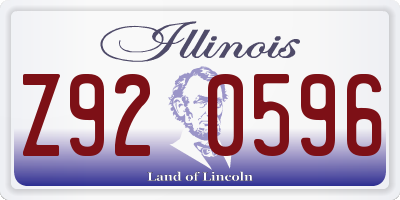 IL license plate Z920596