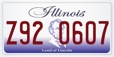 IL license plate Z920607