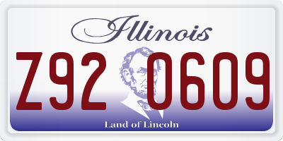 IL license plate Z920609