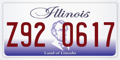 IL license plate Z920617