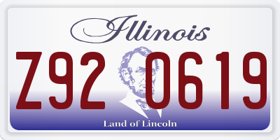 IL license plate Z920619