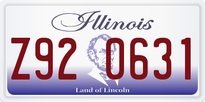 IL license plate Z920631