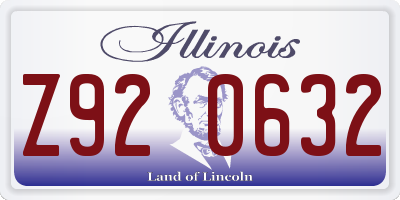 IL license plate Z920632