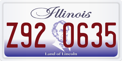 IL license plate Z920635
