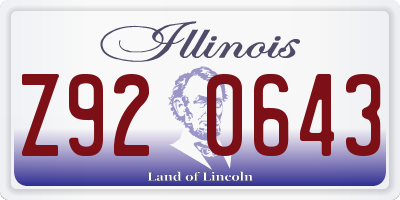 IL license plate Z920643