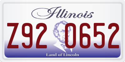 IL license plate Z920652