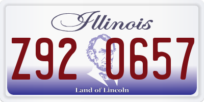 IL license plate Z920657